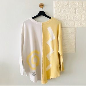 Vintage 80s Miyo abstract thermal top, s/m